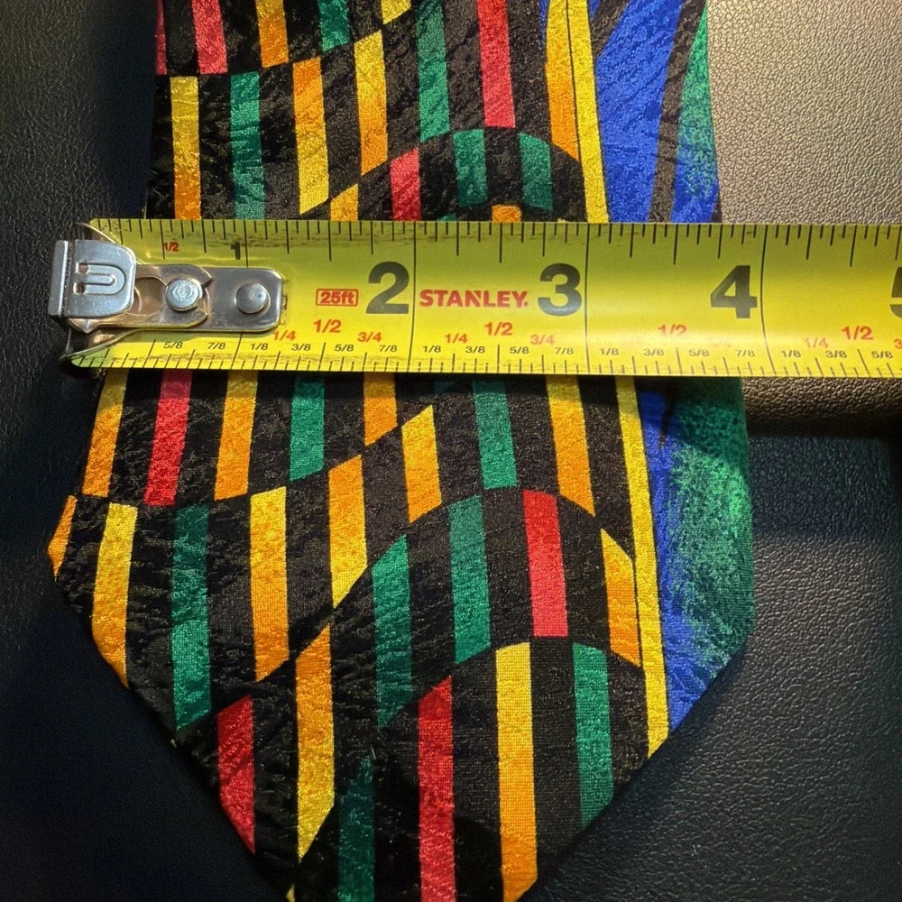 RUSH LIMBAUGH No Boundaries Men's Silk Necktie USA Stained Glass Pattern 60